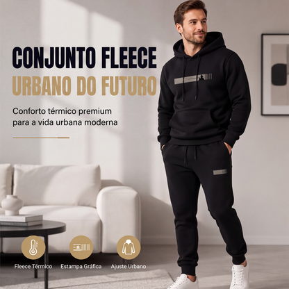 🔥 50% OFF HOJE! 🧥  Conjunto Masculino Térmico de Moletom com Capuz e Calça – Aquecimento Superior, Estilo Urbano e Conforto Máximo Para o Dia a Dia ✨