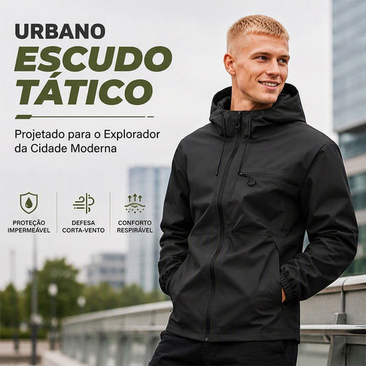 🔥 50% OFF HOJE! 🧥  Jaqueta Techwear Masculina Impermeável com Capuz – Proteção Contra a Chuva, Corte Oversized e Estilo Urbano Moderno 🌧️
