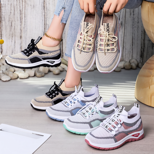 🔥 50% OFF HOJE! 👟 Tênis Feminino de Corrida com Cadarço – Leve, Respirável e Confortável para Caminhadas e Uso Diário ✨