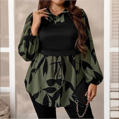 🔥 50% OFF HOJE! 👚 Camisa Feminina Elegante 2 em 1 Estampada – Visual Sofisticado, Conforto Leve e Caimento Perfeito ✨