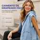 🔥 50% OFF HOJE! 🧥 Colete Jeans Feminino com Capuz Oversized – Estilo Urbano, Conforto Moderno e Visual Despojado ✨