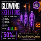 🎃☀️ Luz Solar de Jardim Halloween – Decoração assustadora com brilho automático para áreas externas